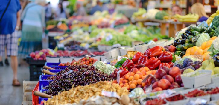 Obst und Gemüse im Supermarkt